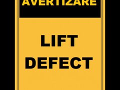 Placuta de avertizare lift defect